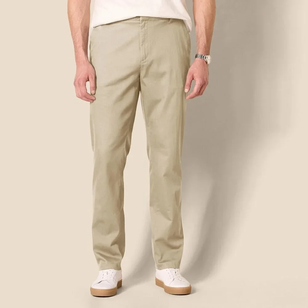 Men's Slim-Fit Wrinkle-Resistant Flat-Front Stretch Chino Pant
